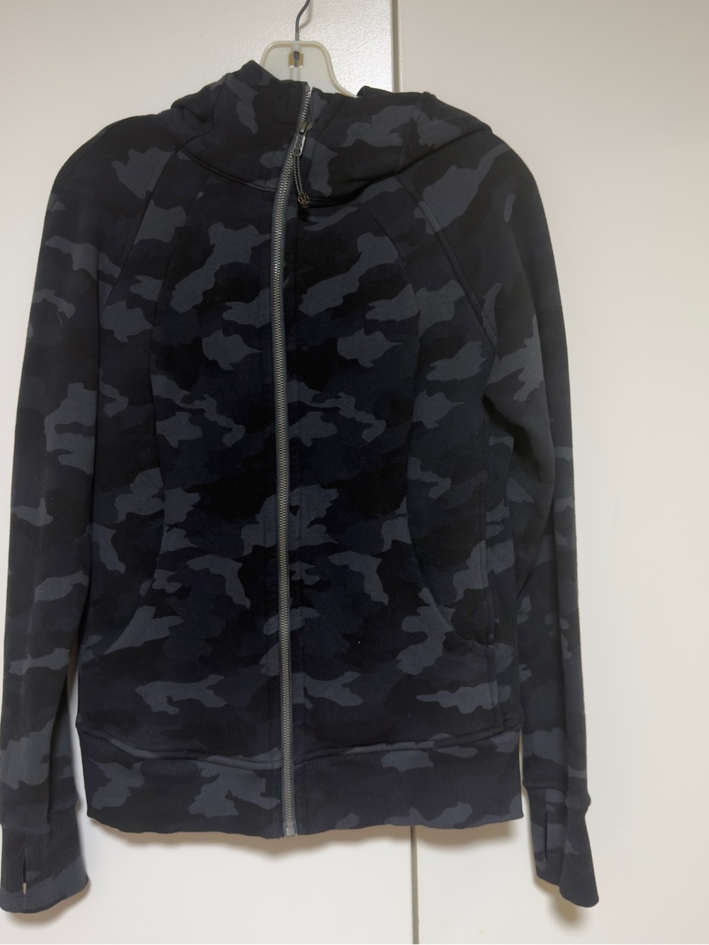 lululemon athletica Black & Charcoal Camo Zip-Up Hoodie